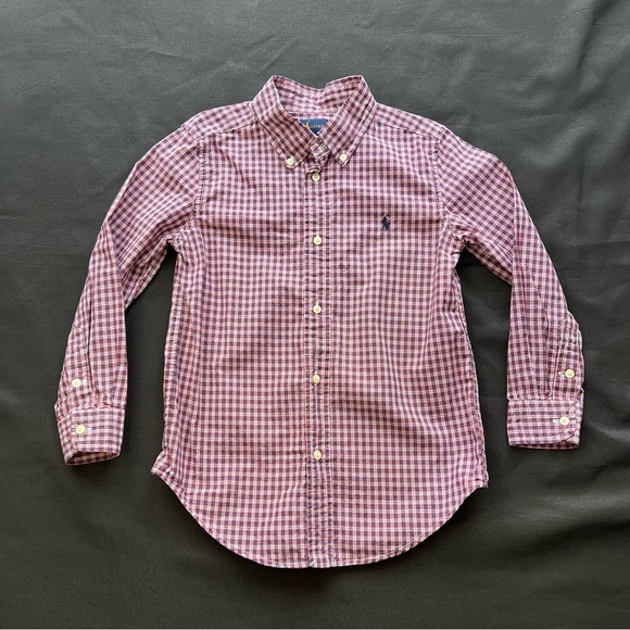 Ralph Lauren Red Checkered Button-Up Shirt - Picture 1 of 11